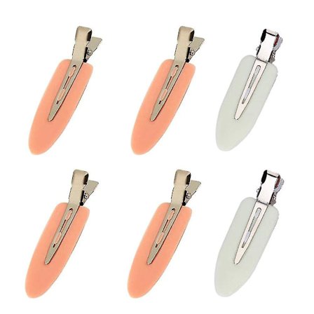 6 stk. hårklemmer, der ikke bøjer, ikke laver mærker i håret, til frisuredesign, makeup-klemmer til kvinder og piger