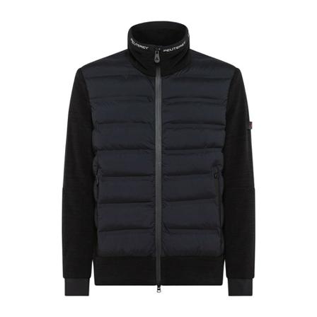 Peuterey Dual-material stretch down proof bomber jacket , Zwart , Heren , Maat: L