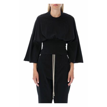 Rick Owens, T-Shirt Ds 02B4204Rn Zwart, Dames, Maat:S