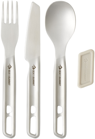 Sea to Summit Detour Stainless Steel Cutlery Set aterinsetti, kolmiosainen