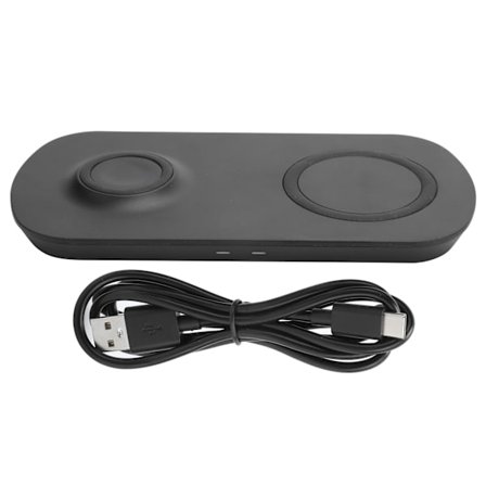 XDL WA08 Trådlös Laddare QI Portabel Dubbel Snabbladdningsstation för iPhone 12 11 X XS XR och Apple Watch