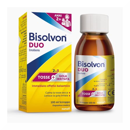 Bisolvon Duo Emolliente Sciroppo Contro Tosse e Gola Irritata 100