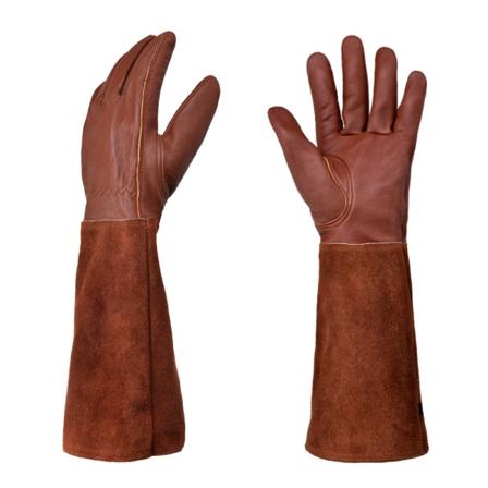 Lærhagehansker med underarmsbeskyttelse, Prick