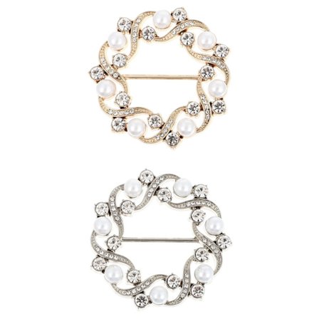 Kvinde Silke Tørklæde Klip 2stk T-Shirt Klip Tøj Spænder Rund Cirkel Tørklæde Ring Tøj Pynte Knude Spænder