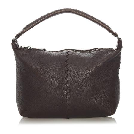 Bottega Veneta Vintage, Pre-owned Leather Shoulder Bag Bruin, Dames, Maat:ONE Size,voering,gevlochten