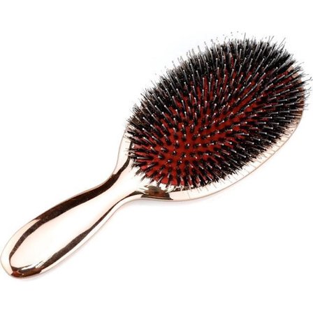 Rose Gold Børste med villsvinhår og flokeløsende børstehår | Hårbørste for extensions og floker