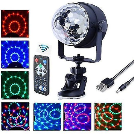 Dj Disco Scenljus Mini Rum Dekoration Boll Ljus USB