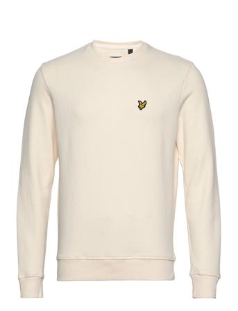 Sand Wash Pique Crew Neck Sweat-shirt Genser Creme Lyle & Scott