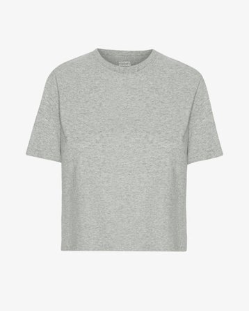 Organic Boxy Crop Tee - Heather Grey - Female - XS