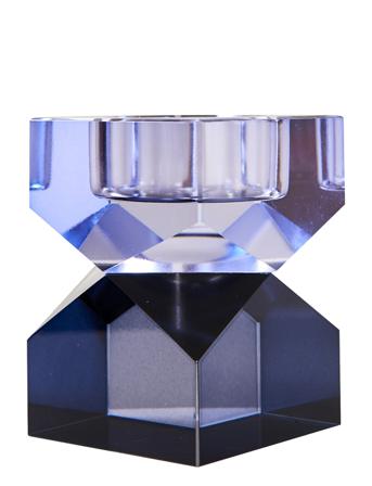 Crystal Candle Holder Home Decoration Candlesticks & Tealight Holders Candlesticks Blå C'est Bon