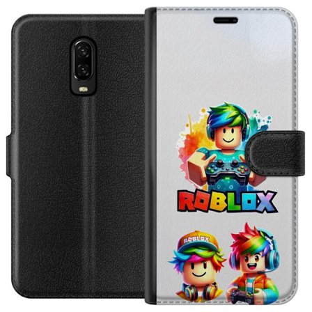 Yhteensopiva Lompakkokotelo OnePlus 6T Roblox Sateenkaari Pelaajan Muotoilu