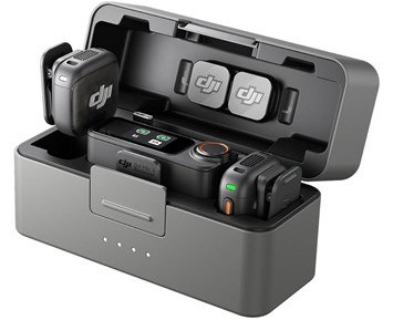 Mic 3 (2 TX + 1 RX + Charging Case) - DJI Mic 3 (2 TX + 1 RX) - trådlös mikrofon med laddfodral