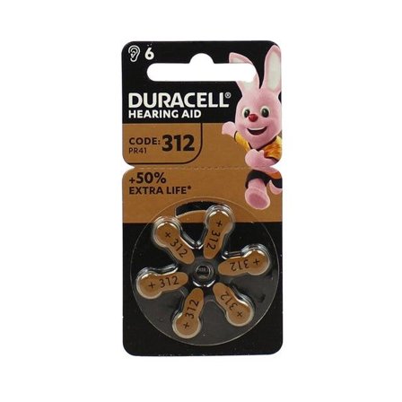 Duracell Easy Tab 312 Marrone Batteria Per Apparecchio Acustico 6