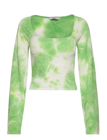 Enguava Ls Tee 6986 Crop Tops Long-sleeved Crop Tops Grønn Envii*Betinget Tilbud