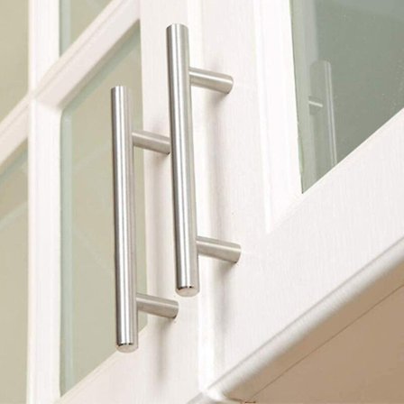 20 st Dörrstiftshandtag T-stång Köksskåpshandtag Rostfritt stål - 64 mm Centrumavstånd - Perfekt