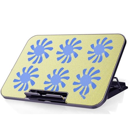 Notebook Computer Cooling Pad, Notebook Computer Radiator With 6 Quiet Led Fans (for Cooling Fan Holders For Notebook Computers Under 18 Inches), Ultr
