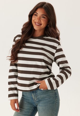 SELECTED Slfessential Ls Striped Boxy T Klær