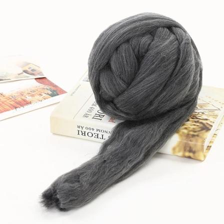 Bulky Wool Lanka Chunky Arm Knitting Super Pehmeä Giant Ball Rovin - Perfet Dark gray