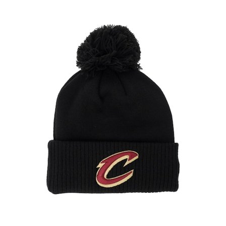 New Era - NBA Noir pom Bonnet - Cleveland Cavaliers NBA Statement Knit Black Pom @ Hatstore
