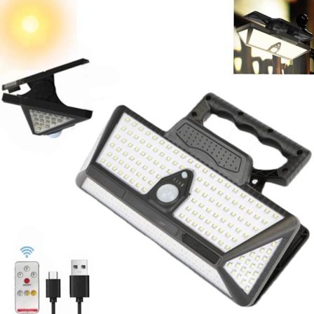 Solcellelampe LED med bevægelsessensor have Belysning_OF