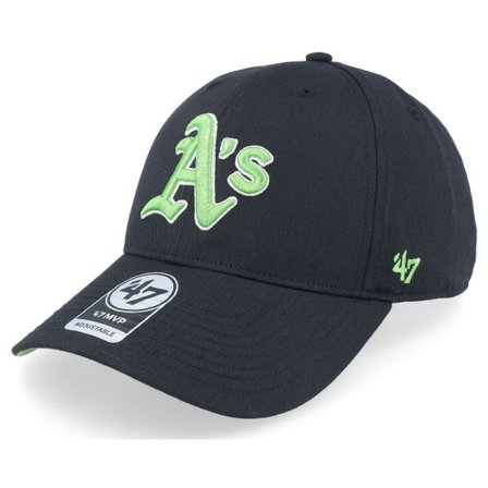 47 Brand - MLB Svart adjustable Keps - Oakland Athletics Freeform Snap Mvp Black Adjustable @ Hatstore