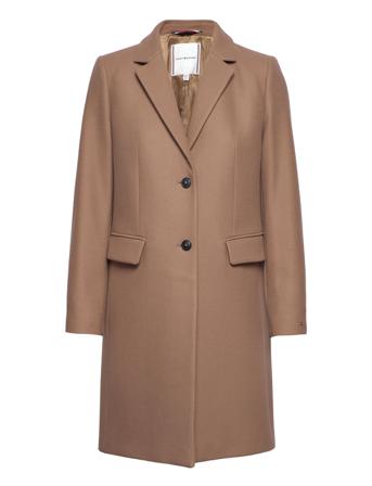 Wool Blend Classic Coat Outerwear Coats Winter Coats Beige Tommy Hilfiger