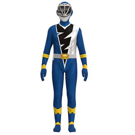 Power Rangers Dino Fury cosplay-kostyme for barn - Tri-color valgfri jumpsuit -a