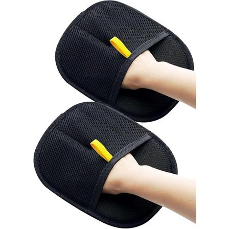 Kæledyrshårfjerningshandsker til katte og hunde - dobbeltsidede rengøringshandsker - 2-pak