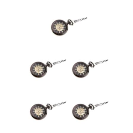 1/2/3/5 Steampunk Black Mechanical Skeleton Pocket Watch Hand Type A 5PCS