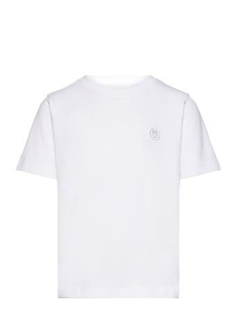 Regular Fit Badge T-Shirt - Gots/Ve Knowledge Cotton Apparel White