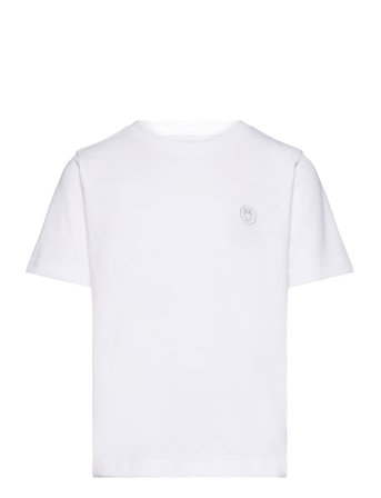 Knowledge Cotton Apparel Regular Fit Badge T-Shirt - Gots/Ve - White - 110-116