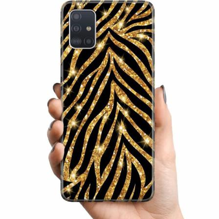 Samsung Galaxy A51 Tpu Mobilskal Gold & Glitter