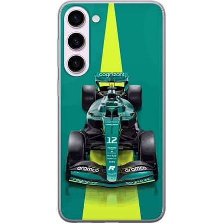 Yhteensopiva Puhelinkuori Samsung Samsung Galaxy S23+ Aston Martinin Formula 1 -auto vihreässä kilpailumuotoilussa, jossa on moderni studiosentuntma