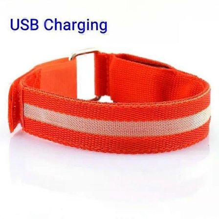 Sykkel Deler Natt Løping Armbånd LED Lys Utendørs Sport USB Oppladbart Sikkerhetsbelte Arm Ben Varsel Armbånd Sykling Sykkel Lys