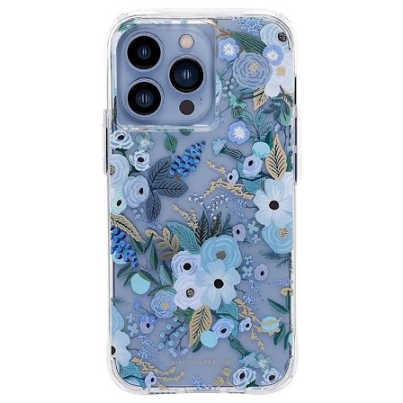 Rifle Paper - iPhone 13 Pro Max / iPhone 12 Pro Max w/ Antimicrobial - Garden Party Blue