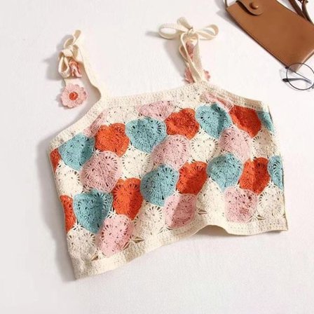 Stickad väst Toppar Cropped Top ROSA BIG BIG