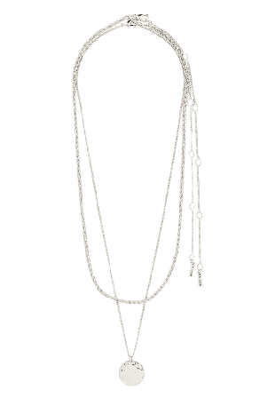 Pilgrim Declan Necklace 2-In-1 Set, Silver-Plated Smycken & klockor Dam Silver ONESIZE