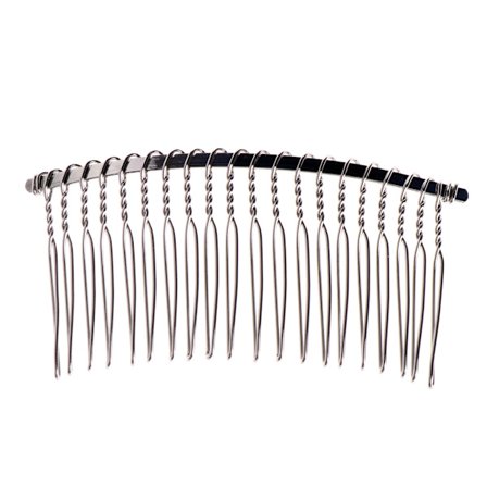 Gjør-det-selv 20 tenner brudehårklipskammer metalltråd hårkam til bryllupsslør sidekam