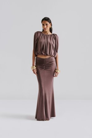 Malina - Majori maxi skirt - S - Chocolate