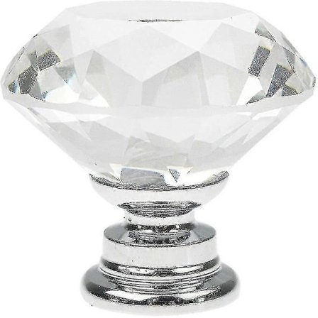 10 stk. krystalglas skabsknopper, krystalknopper, 30 mm diamantformede trækhåndtag til skuffe køkkenskabe kommode skab garderobe