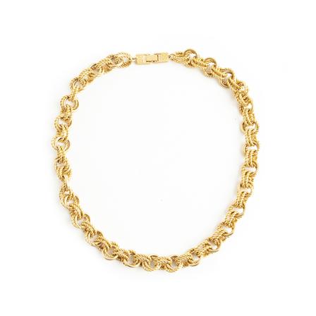 Givenchy Pre-owned, Vintage dubbele ronde schakelketting Geel, Dames, Maat:ONE Size