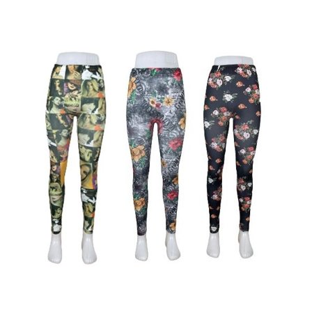 Sömlösa Mönstrade Leggings 3-pack