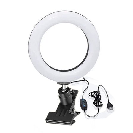 Ring Light Professionell Selfie LED Ring Light för Dator, Dimbar