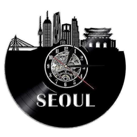 Seoul Vinylskiva väggklocka
