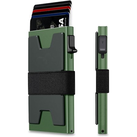 Ultratynn RFID-kortholder Pop-up kredittkortbeskytter Grønn