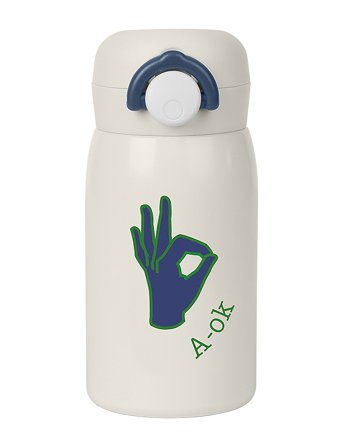 Fabelab Water Bottle - Small - A-Ok - Cream - ONE SIZE