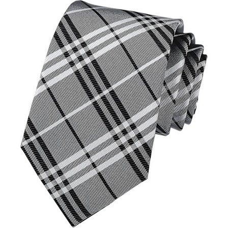 Herr Gingham Check Stripe Slips Mönster Business Formella Designer Halsdukar 3.15"
