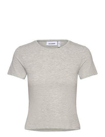 Weekday Slim Fitted T-Shirt - Grey - XS