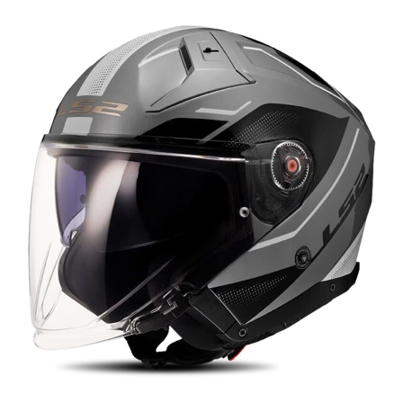 Jethelm LS2 OF603 Infinity II Veyron Schwarz/Grau/Rot M