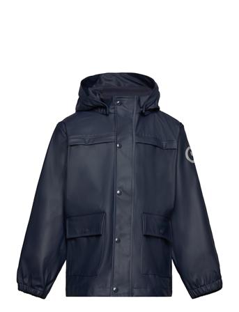 Rainwear Jacket Outerwear Rainwear Jackets Marineblå Müsli By Green Cotton*Betinget Tilbud